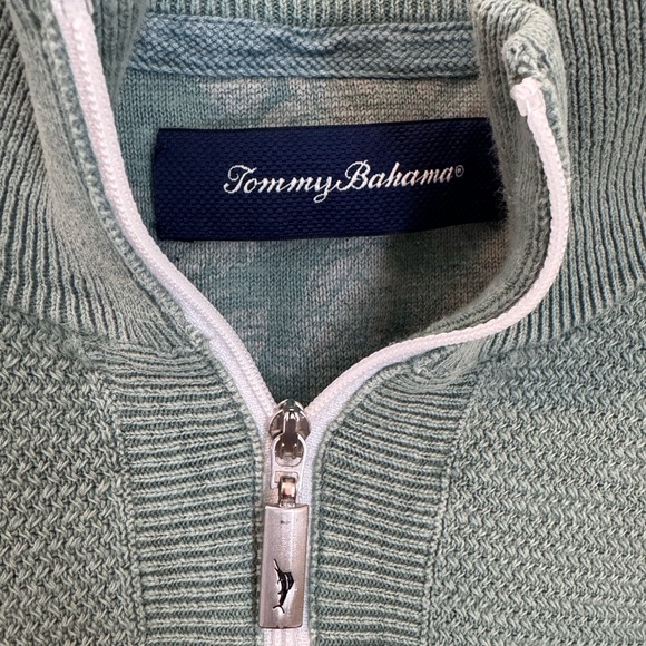 TOMMY BAHAMA SWEATER XXL. HALF ZIP. 100% COTTON. EXCELLENT CONDITION. - Picture 8 of 15